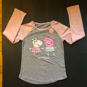 Size 7 Pepa Pig Long Sleeve T-Shirt
